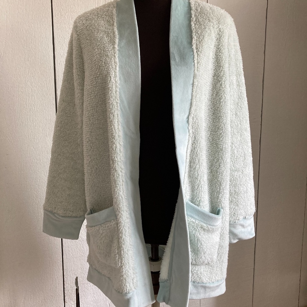 Soft Surroundings Curl Up Cardi Pastel Blue Size Small NWT